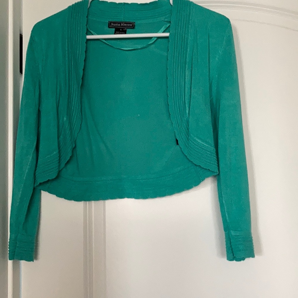 Teal cardigan/sweater